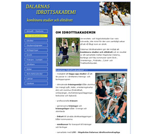 Dalarnas Idrottsakademi web