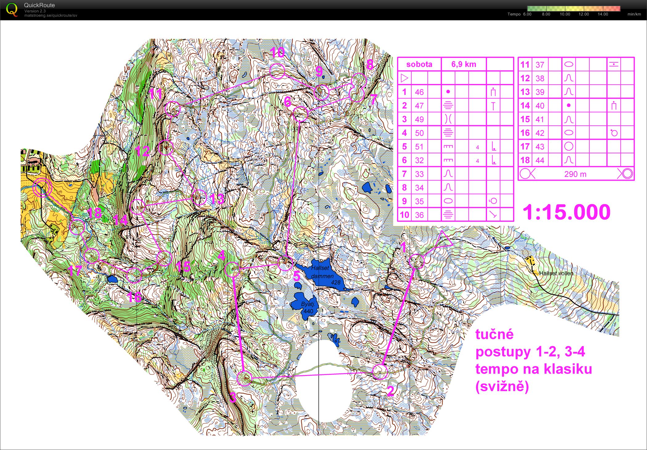 Route choice & downhill Gjenvollhytta (2010-07-10)