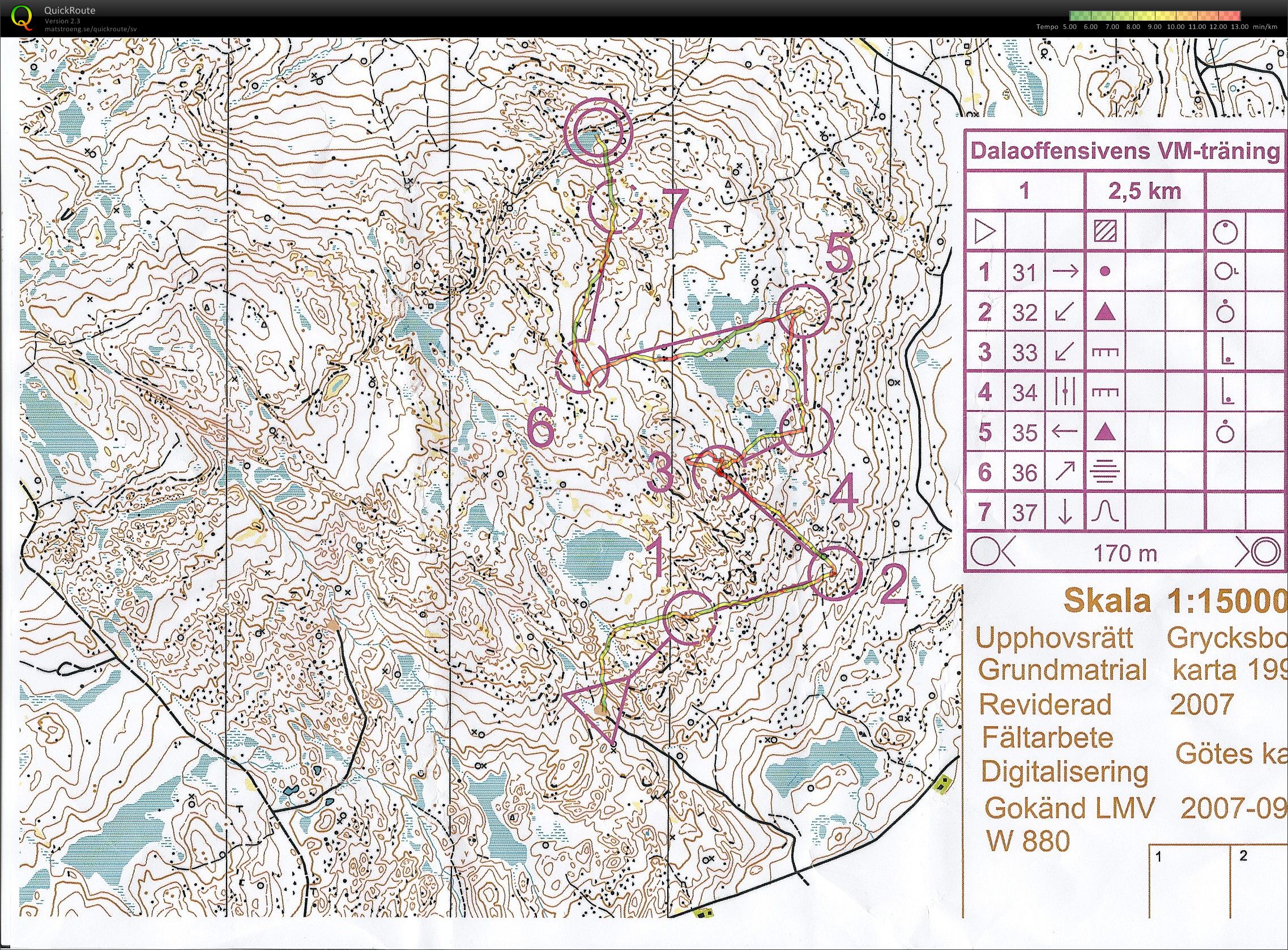 WOC-training Fransberget Middle 1 (04/05/2011)