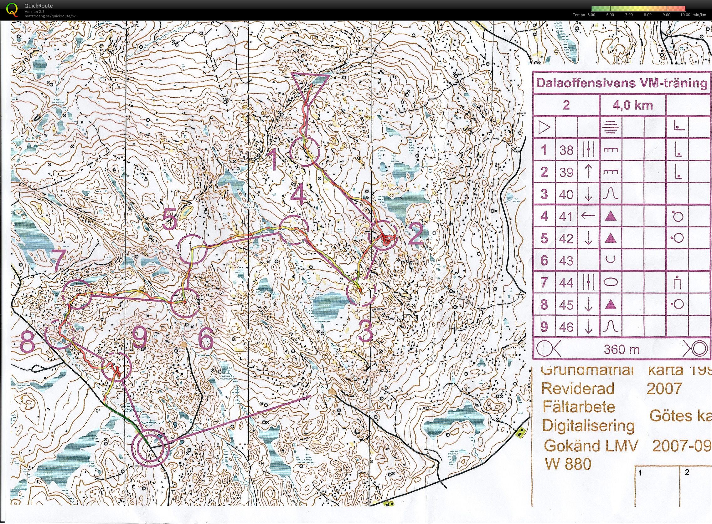 WOC-training Fransberget Middle 2 (04-05-2011)