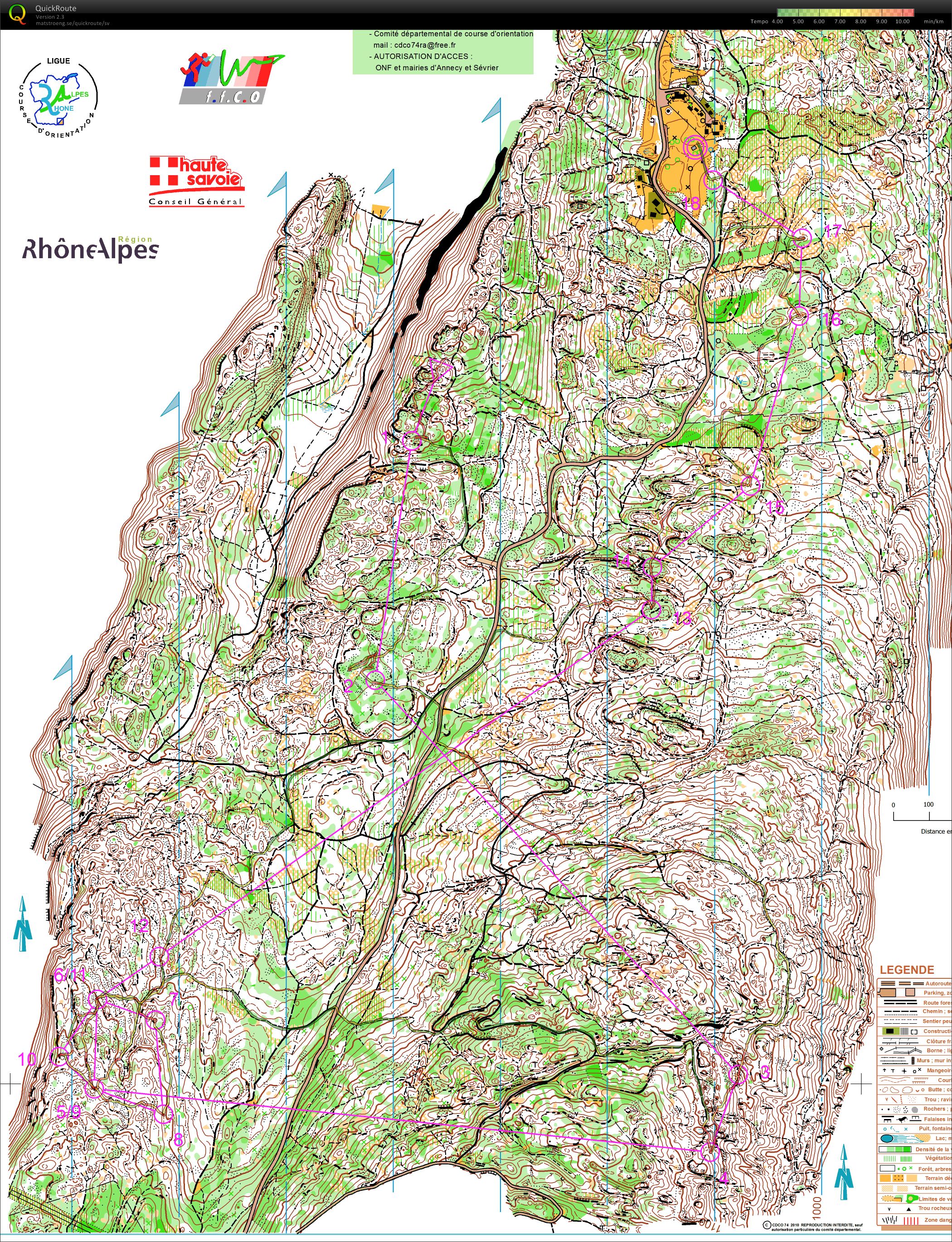 WOC selection race long Le Grand Roc (2011-07-03)