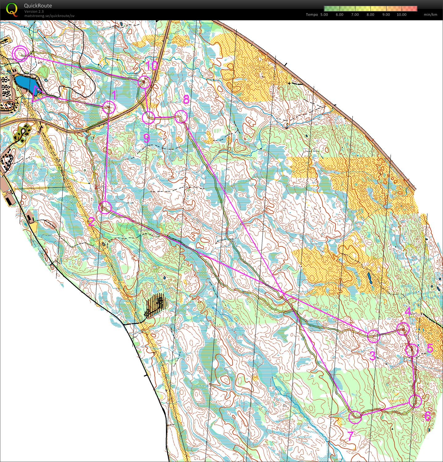 Course from O-Ringen 2008, E5, D21SE Lindvallen (2011-07-10)