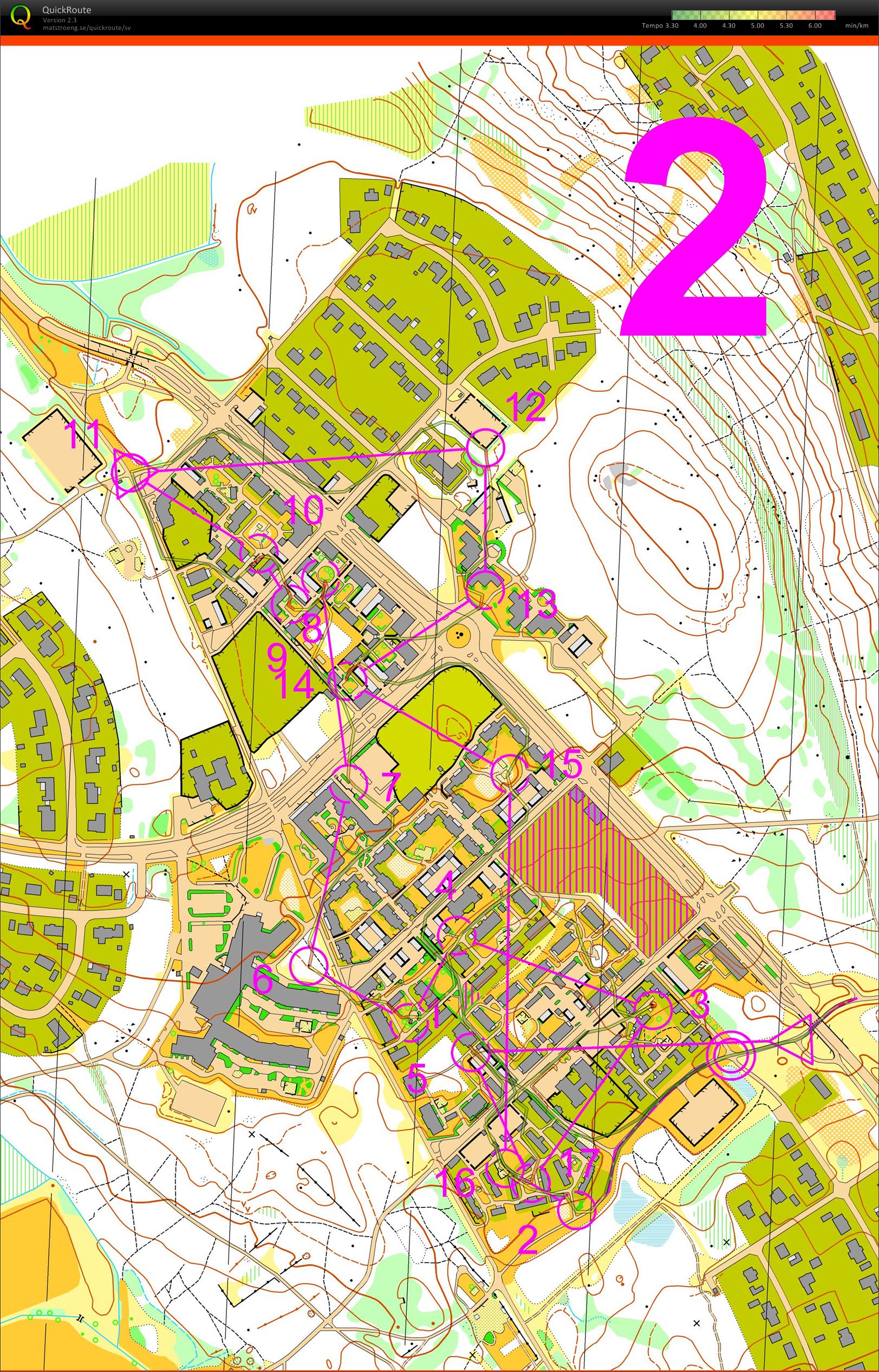 WOC sprint day simulation Q Falun (2011-07-21)