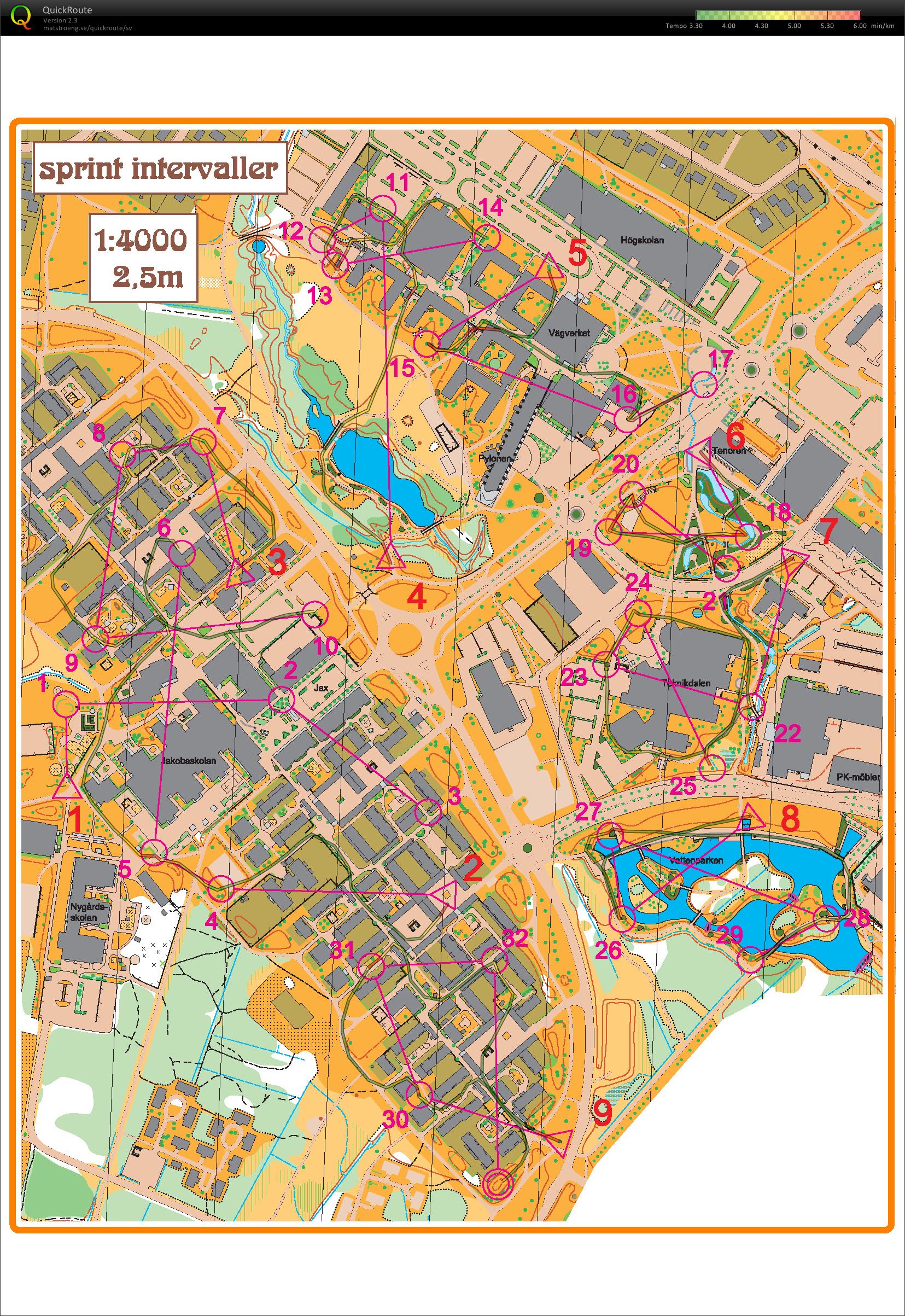 Sprint intervals Borlänge (2011-08-02)