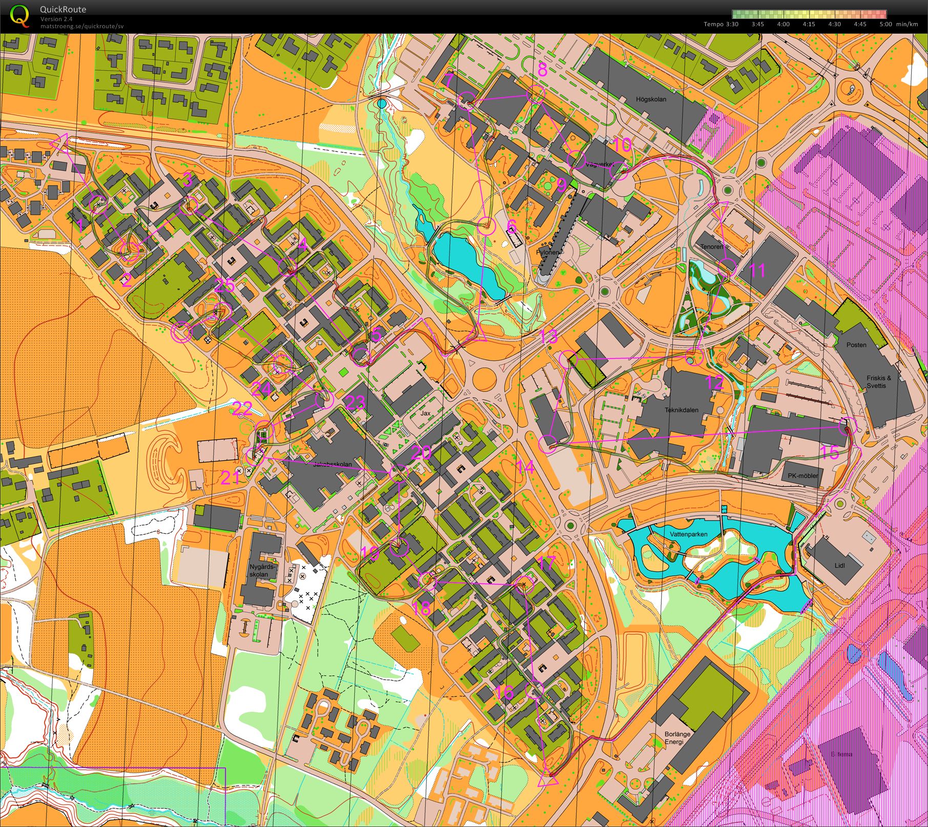 Sprint day WOC preparation session 2 Borlänge (2012-07-05)