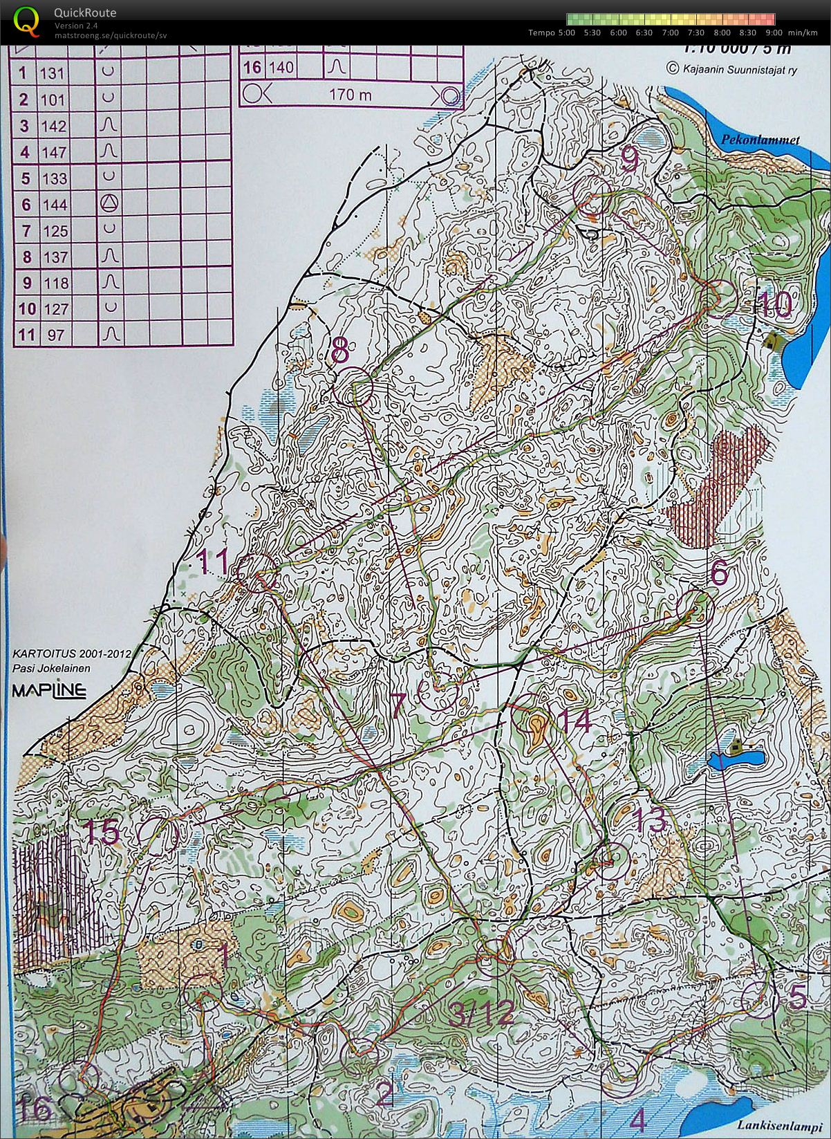 WOC2013 camp Long tr. Matinmäki (2012-09-05)