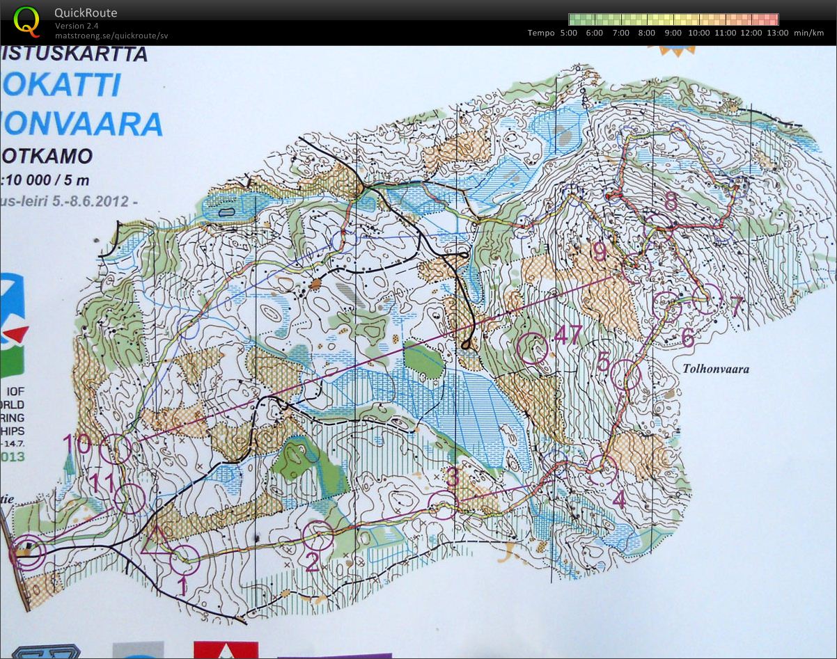 WOC2013 TC - Middle tr. Tolhonvaara (06-09-2012)