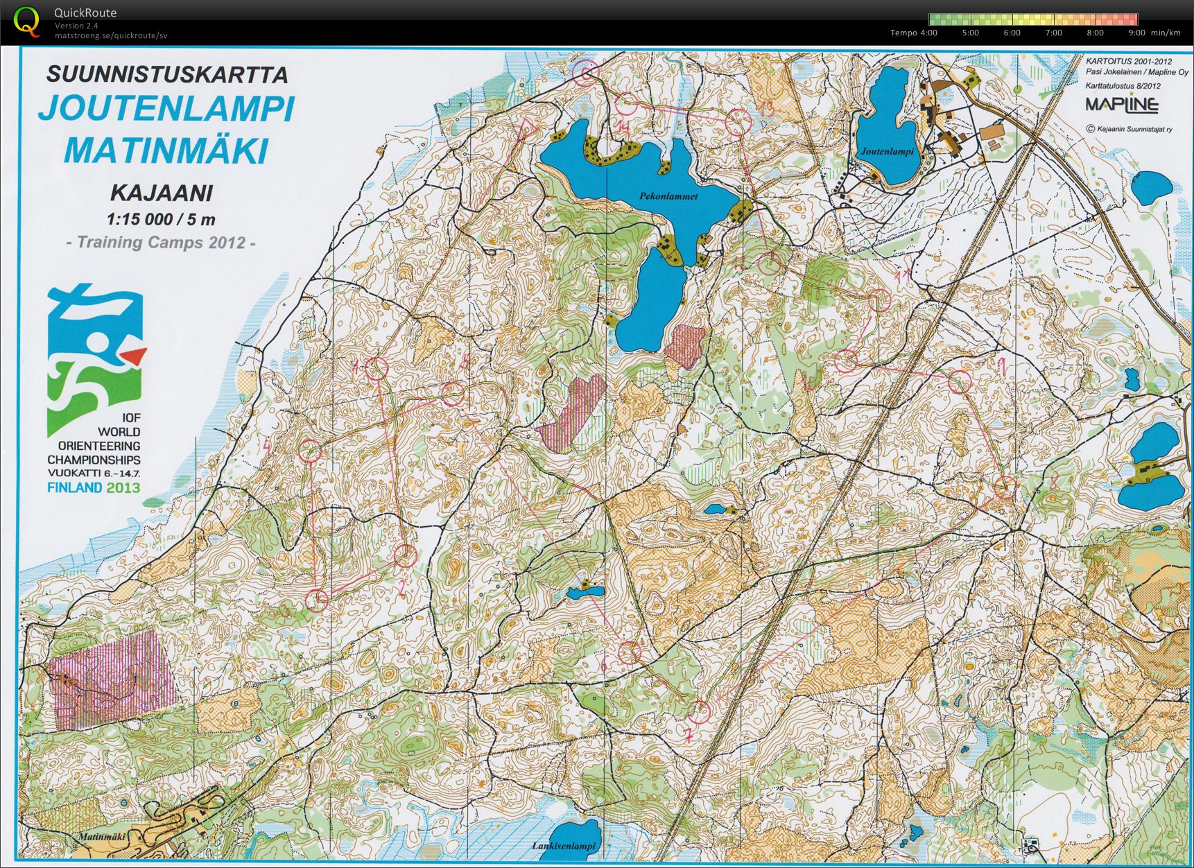 WOC2013 TC Long tr. Joutenlampi (07/09/2012)