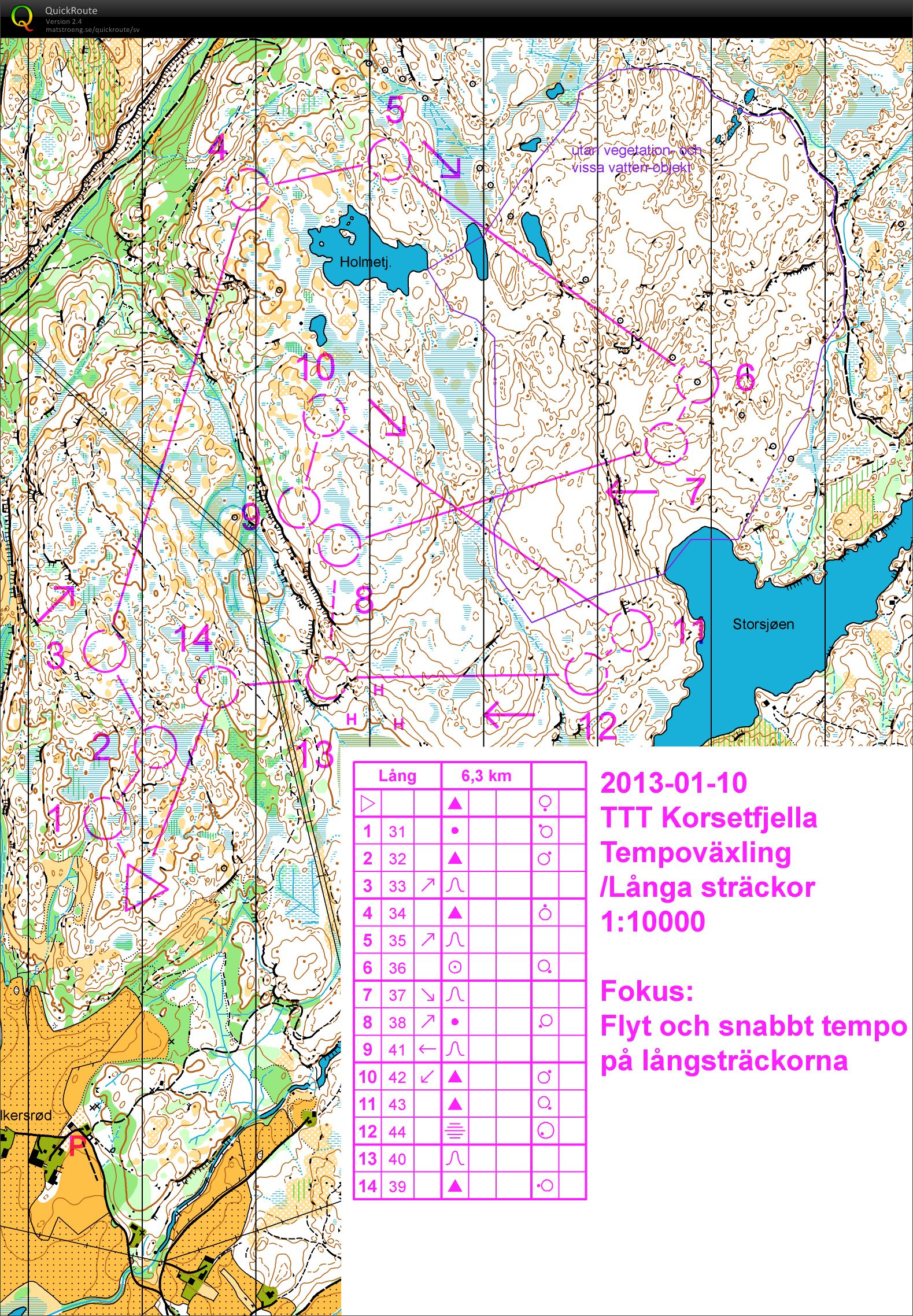 TTT Korsetfjella långa sträckor (10-01-2013)