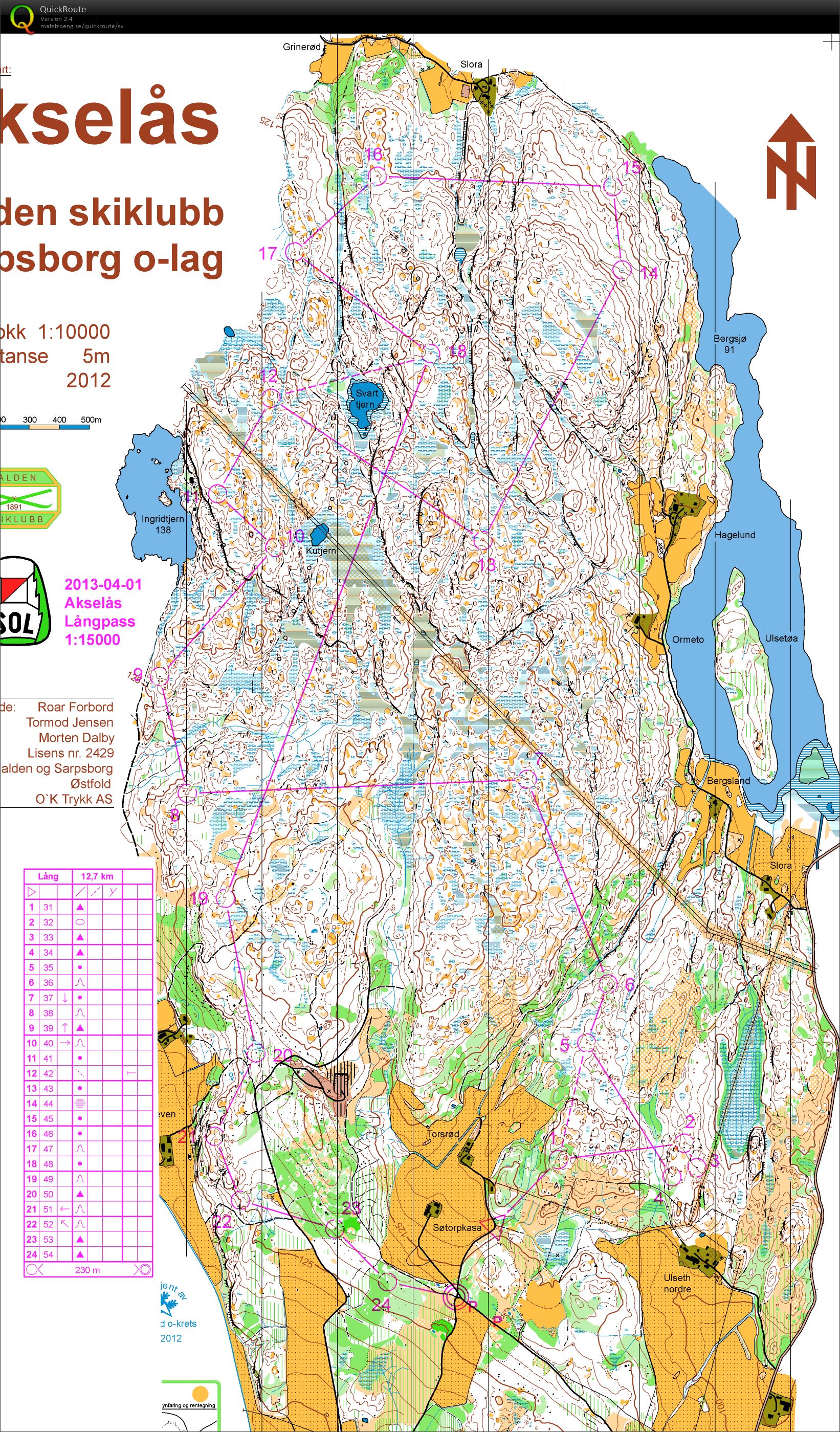 Långpass Akselås (01/04/2013)