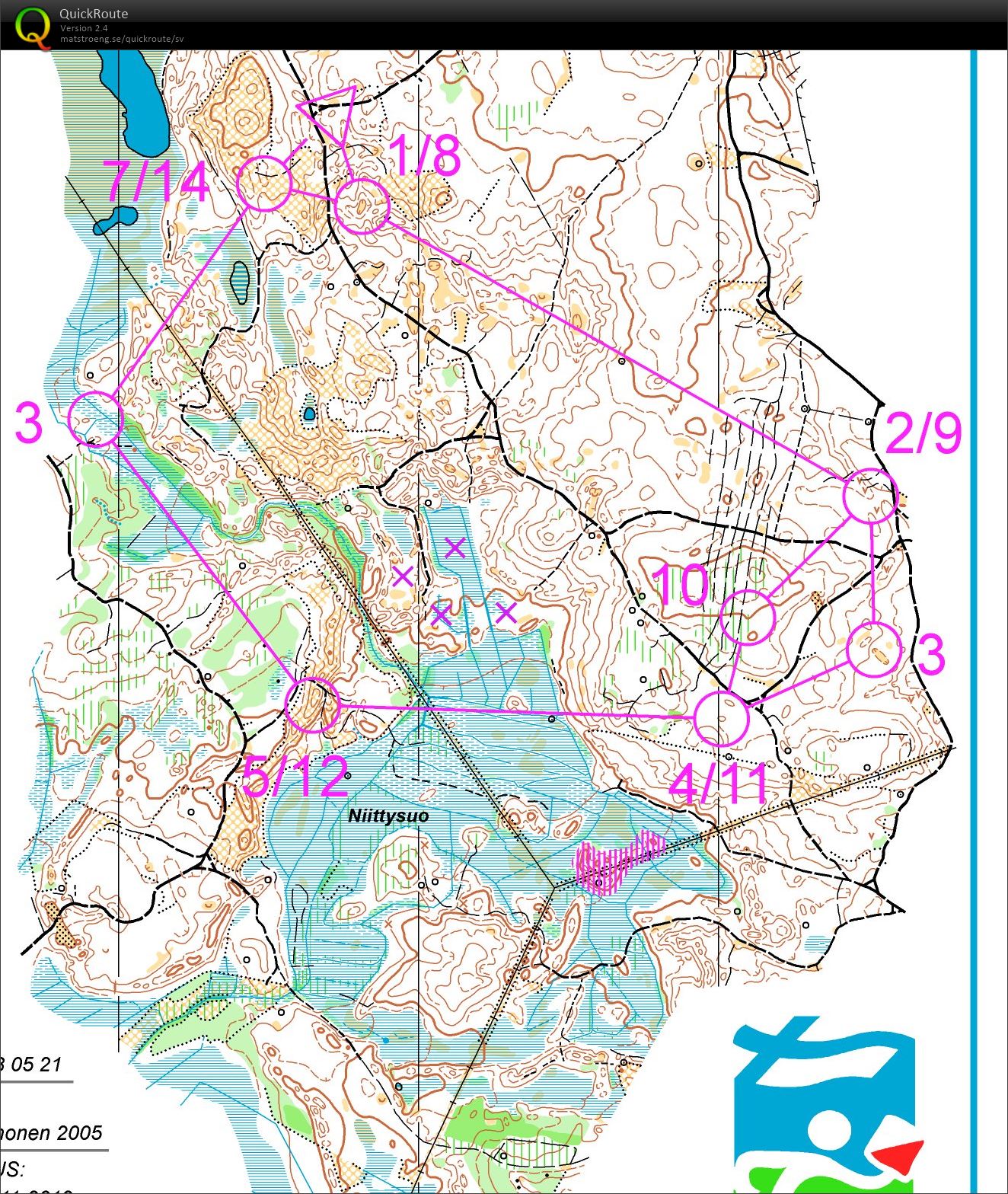 Route choice Tipasoja loop 2 (18/06/2013)