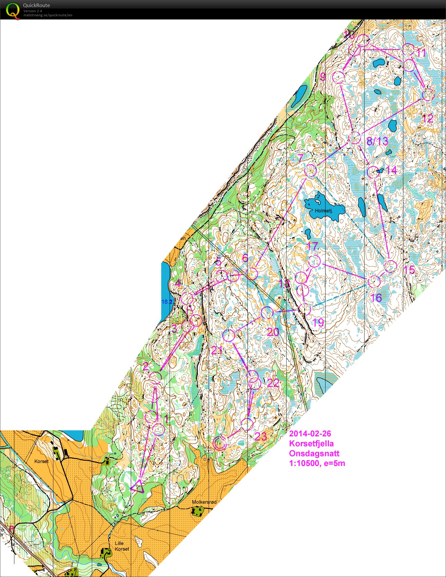 Onsdagsnatt Korsetfjella (26-02-2014)