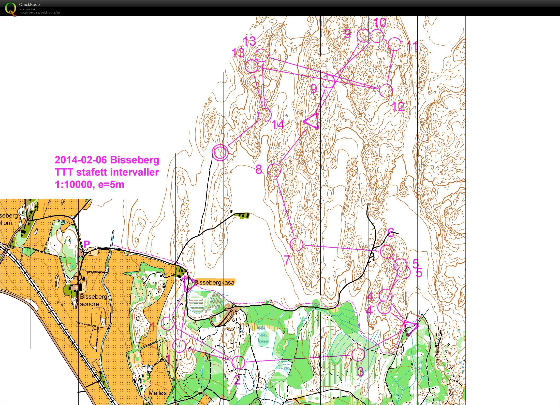 TTT 3 stafett-intervaller Bisseberg (06/02/2014)