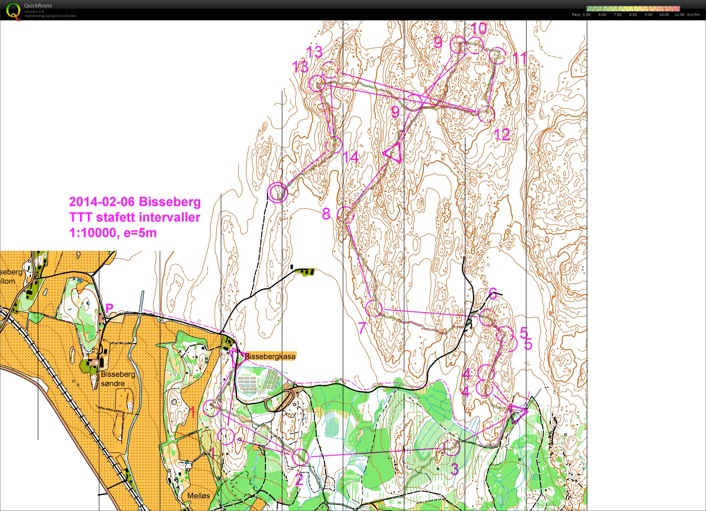 TTT 3 stafett-intervaller Bisseberg (06-02-2014)