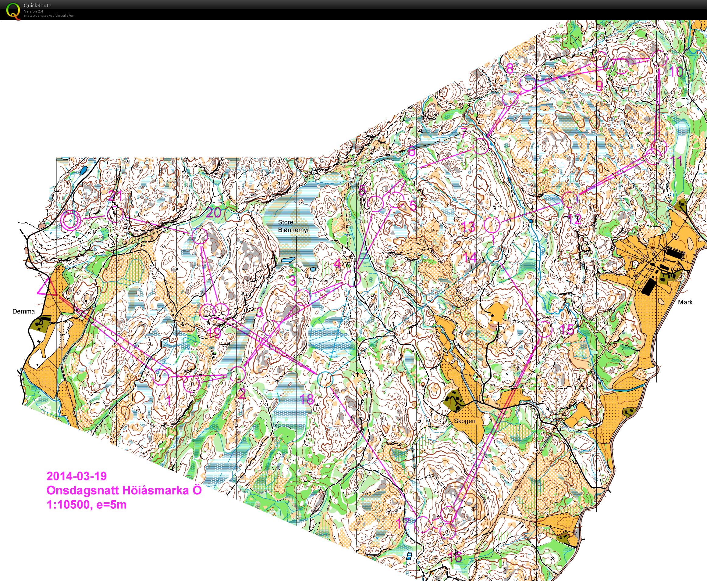 Onsdagsnatt Höiåsmarka Ö (2014-03-19)