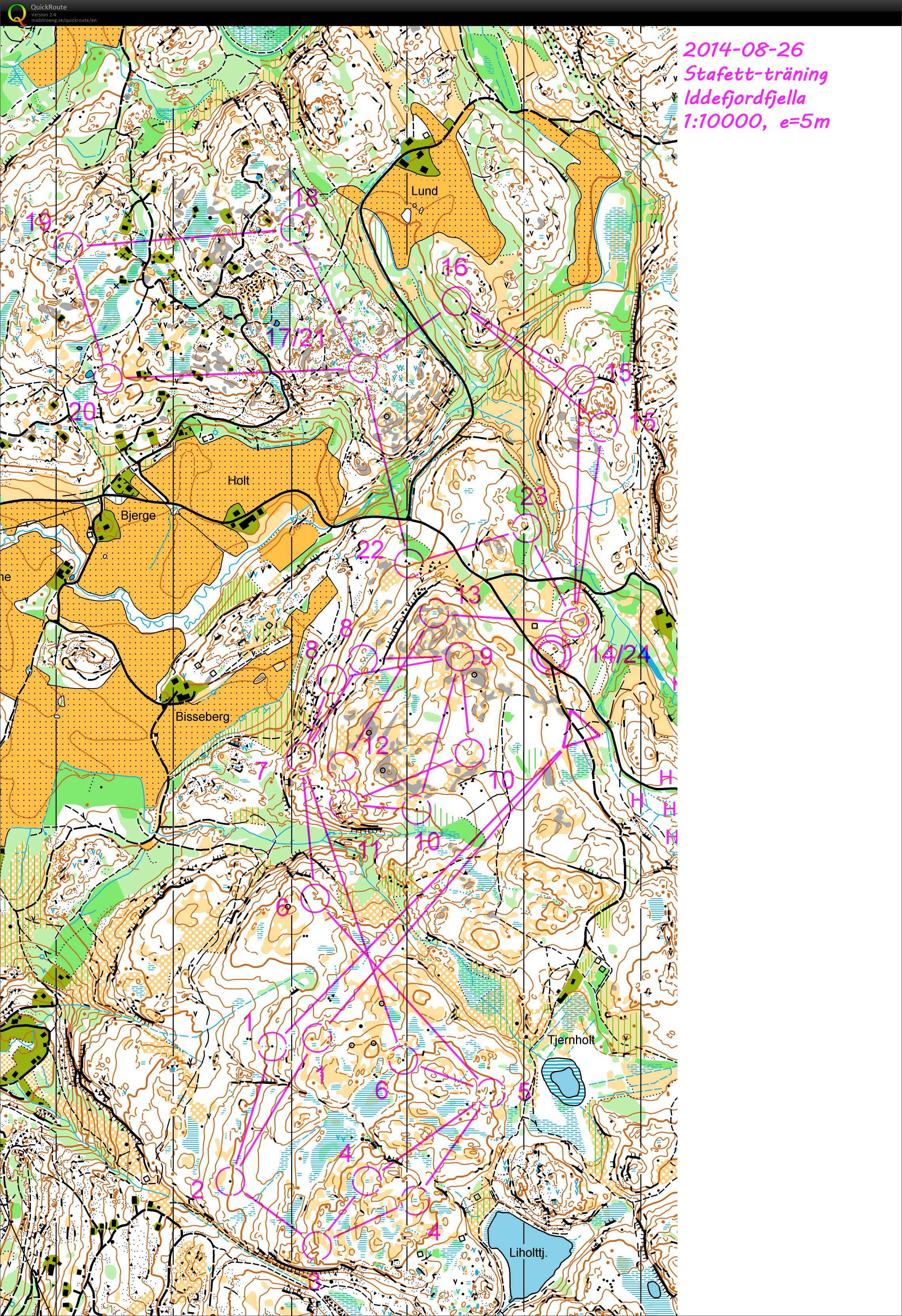 Relay training Halden SK + SWE + NOR Iddefjordfjella (2014-08-26)