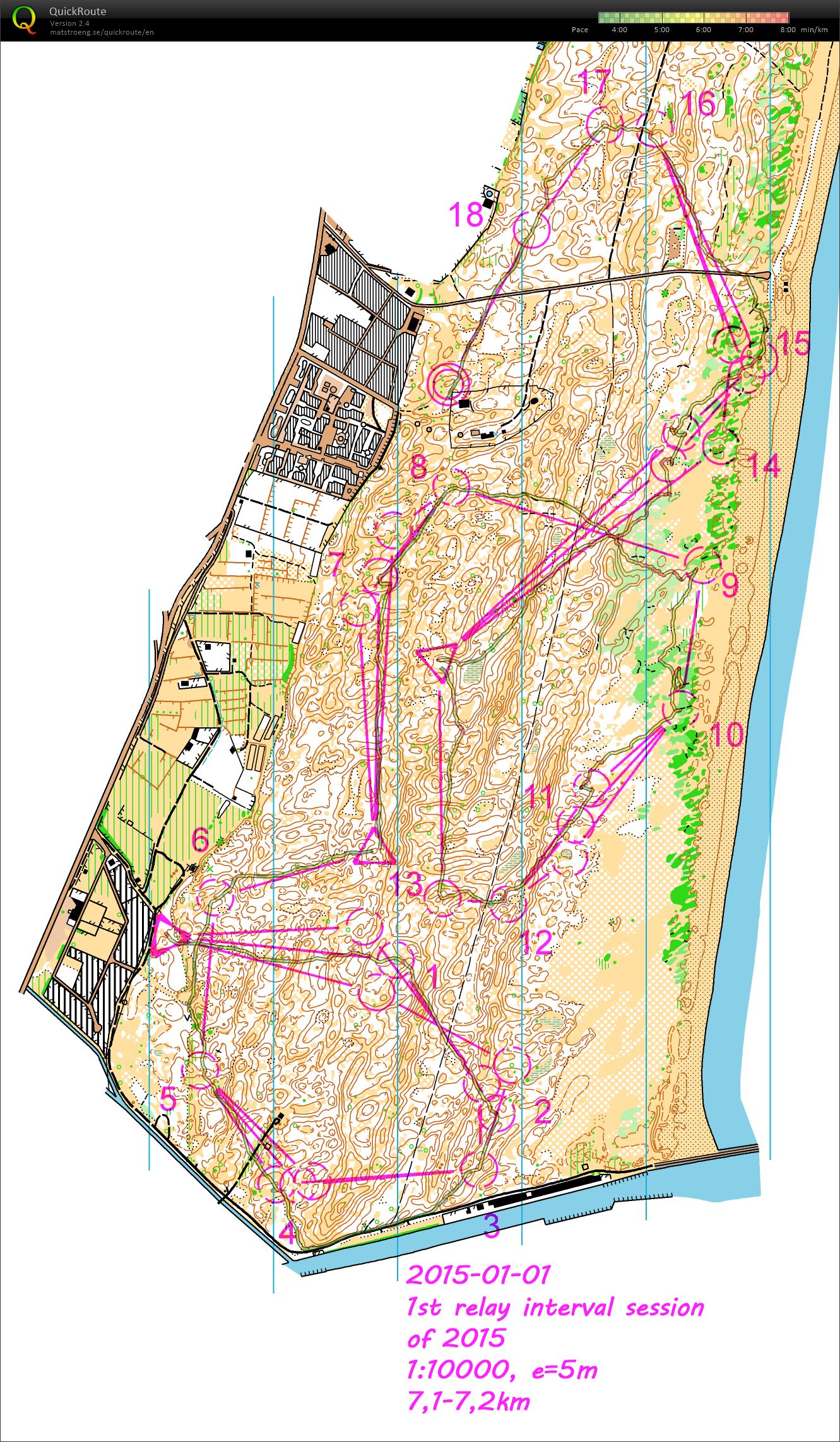 Relay intervals Guardamar Norte (01.01.2015)