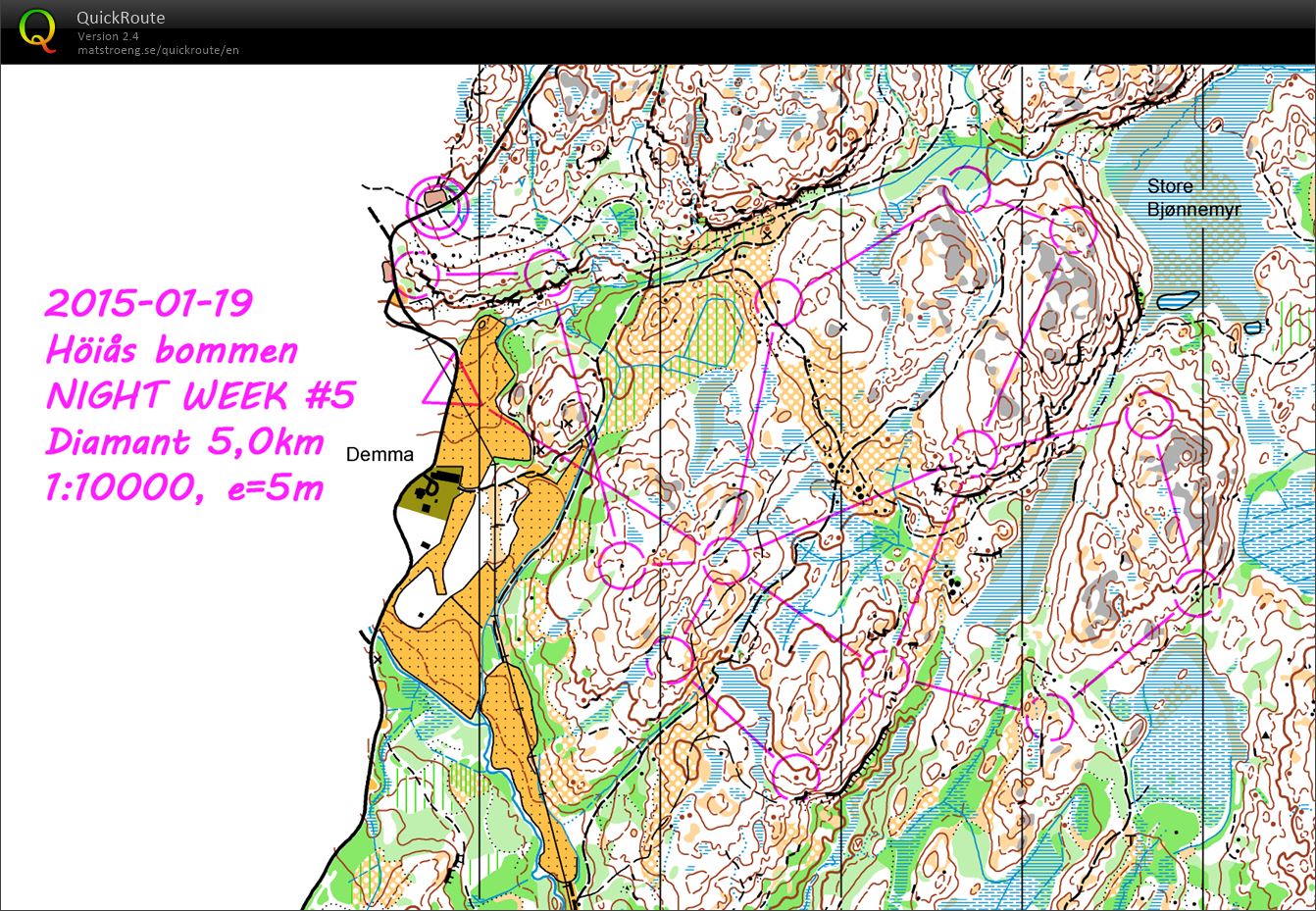 NIGHT WEEK #5 Diamant Höiås bommen (19/01/2015)