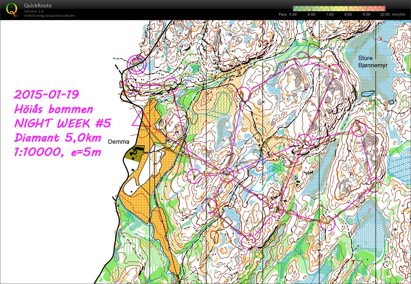 NIGHT WEEK #5 Diamant Höiås bommen (19/01/2015)