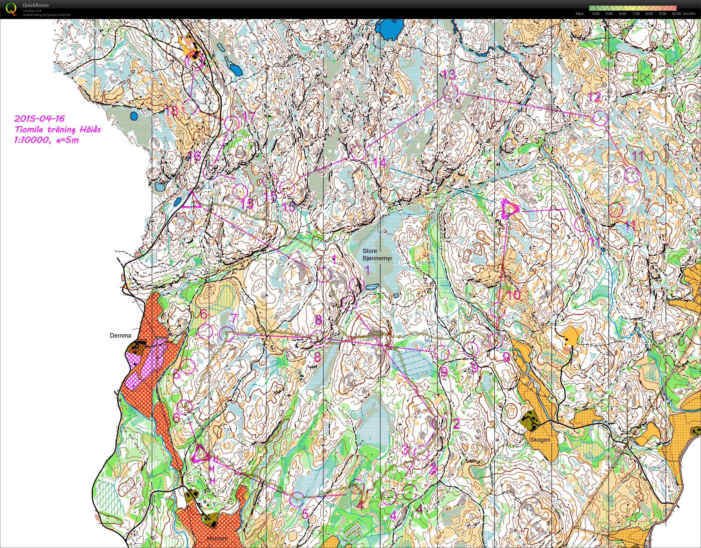 Stafett-träning Höiås (16-04-2015)