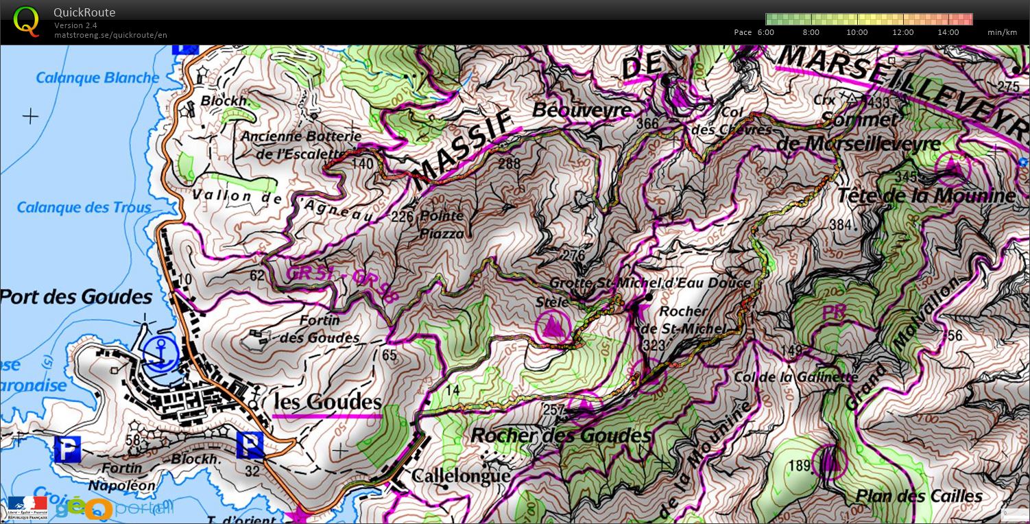 Jog/hike in Les Calanques (27-06-2015)