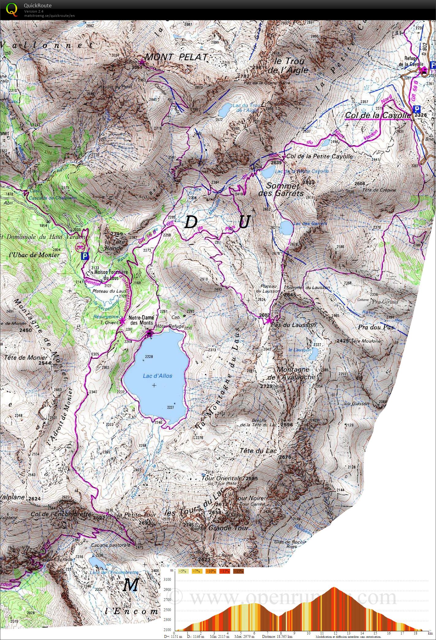Mont Pelat 3051m hike/run (07-07-2015)