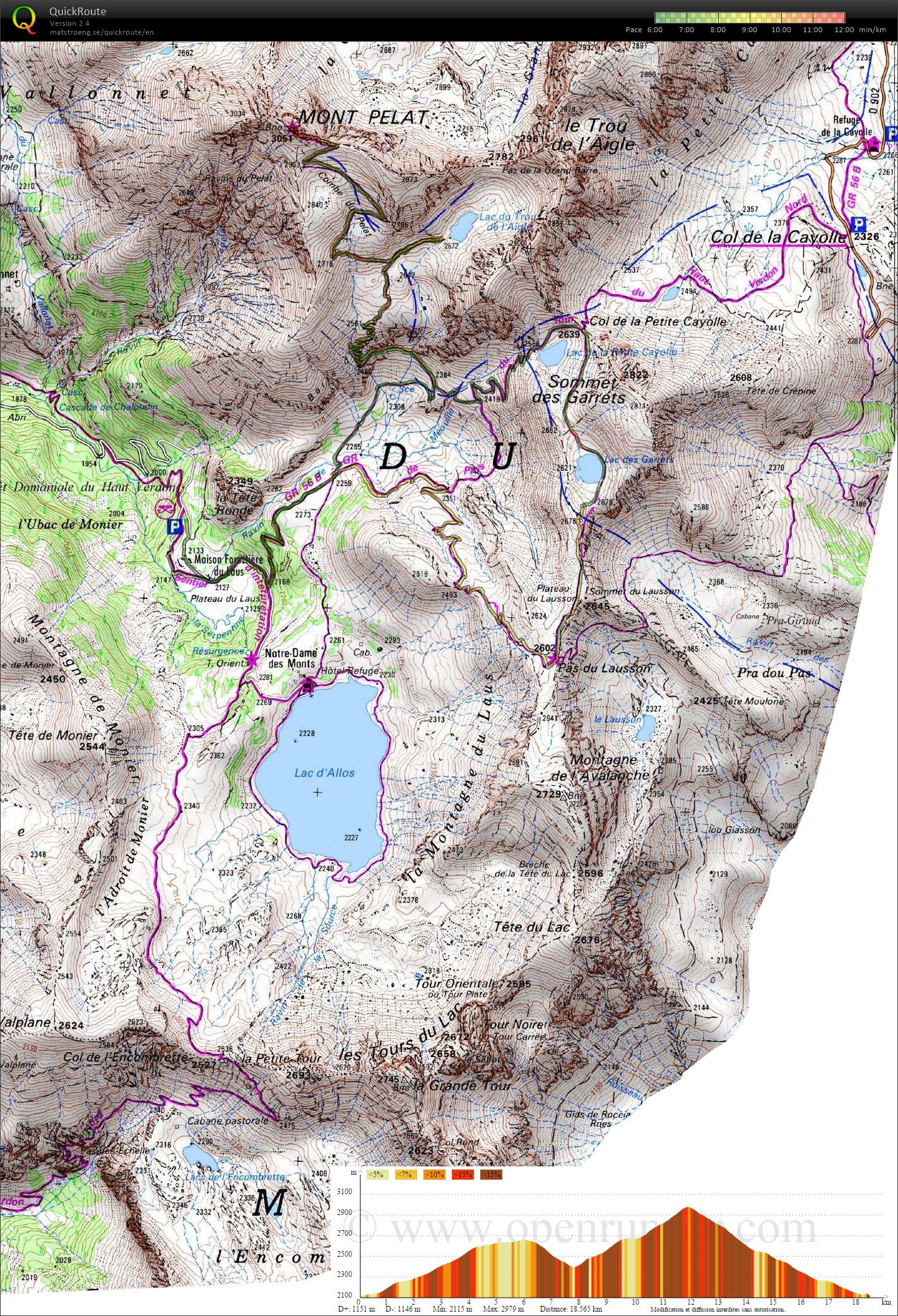 Mont Pelat 3051m hike/run (07/07/2015)