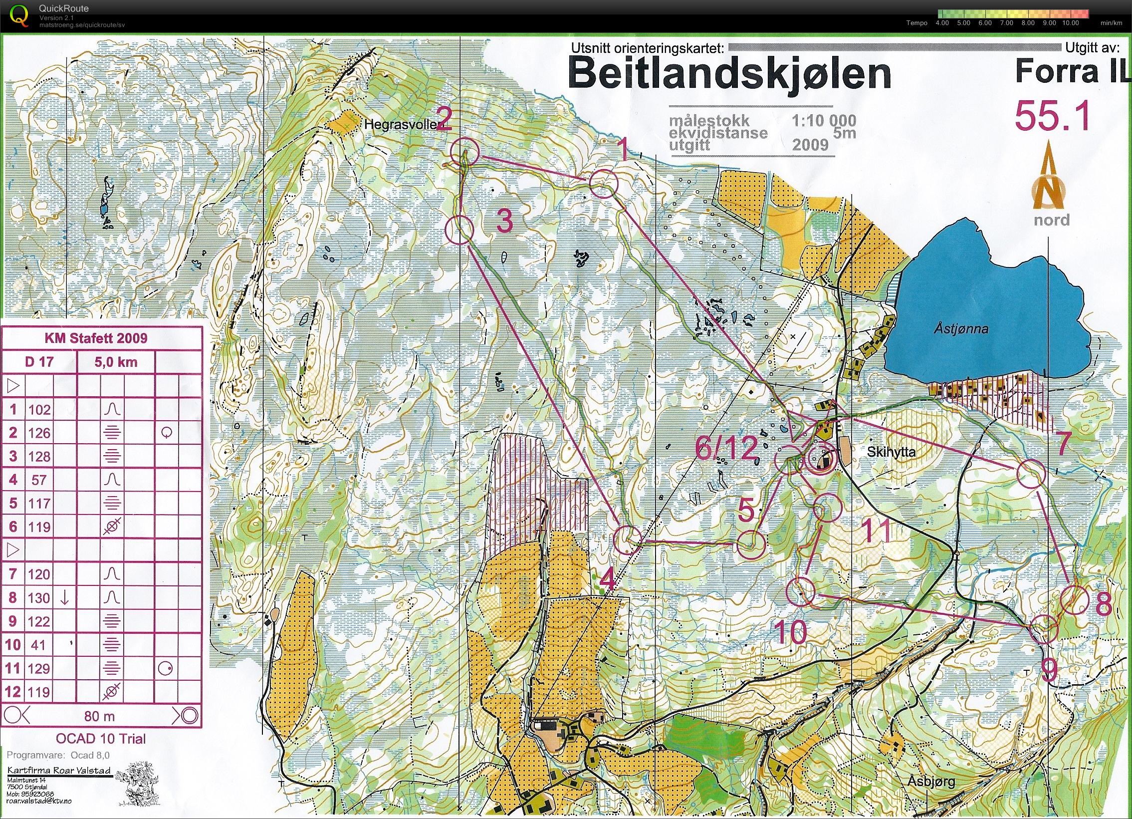 KM stafett Tröndelag, 1st leg (06-09-2009)